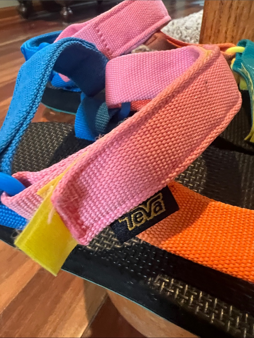 Teva womens Colorblock Strappy Sandals - Orange size 10 never wore. - Picture 2 of 9